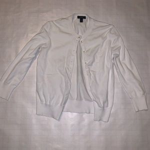 J. Crew White Cardigan